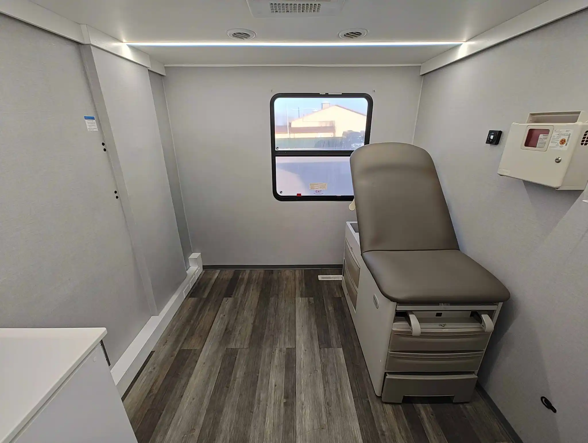 Interior of a 2014 3 Room Mobile Clinic With Audiology Booth for sale