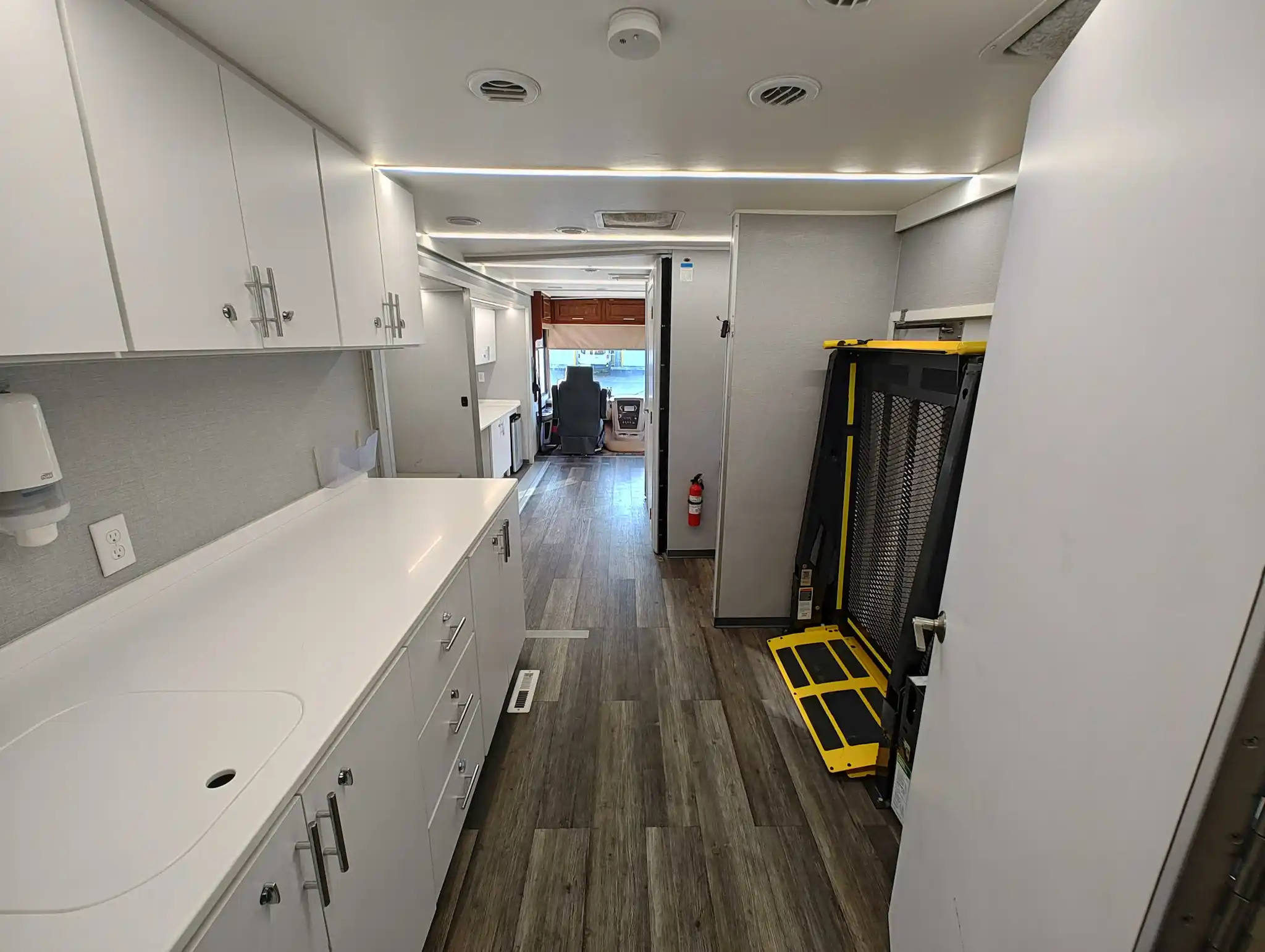 Interior of a 2014 3 Room Mobile Clinic With Audiology Booth for sale