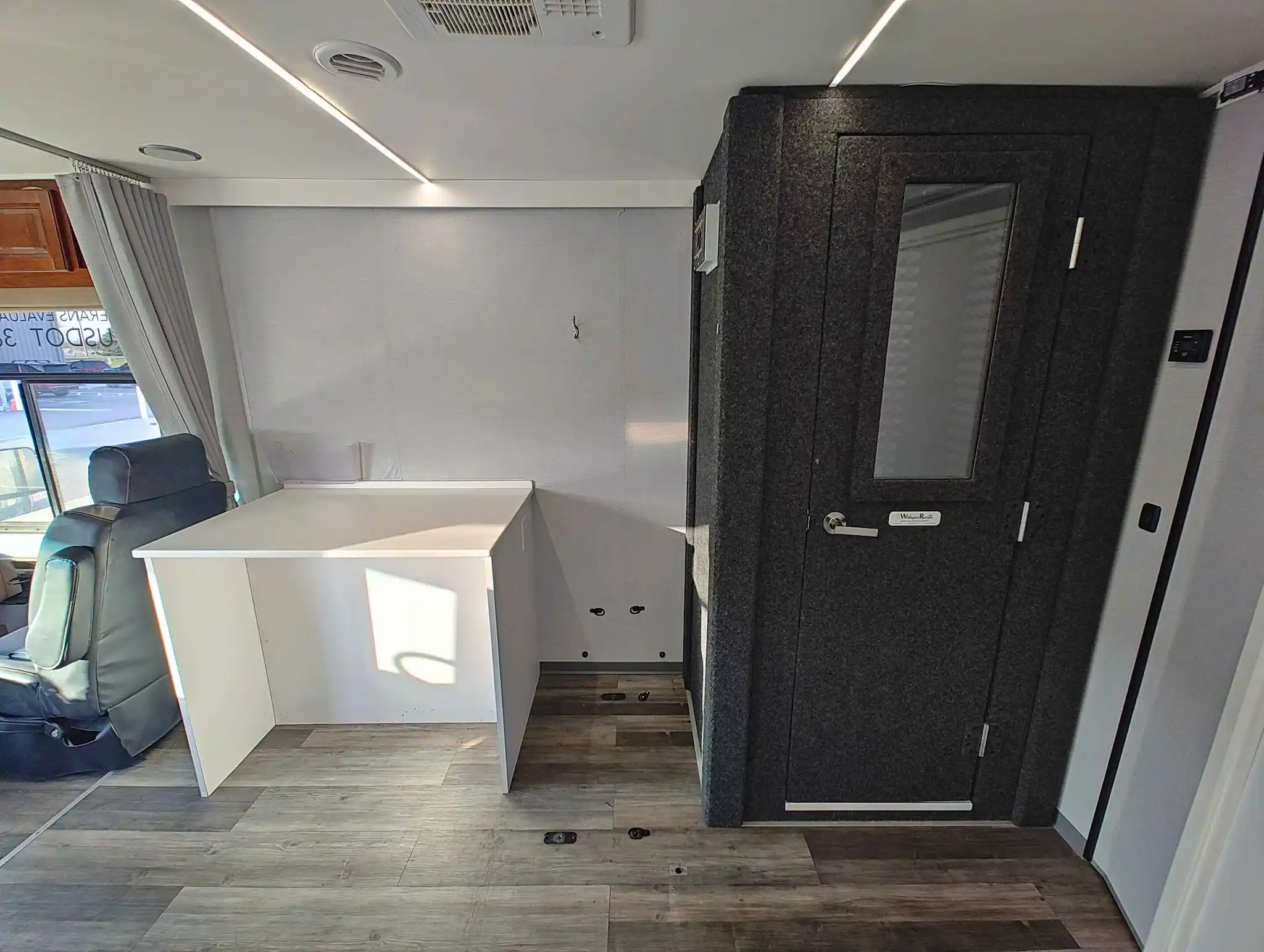 Interior of a 2014 3 Room Mobile Clinic With Audiology Booth for sale