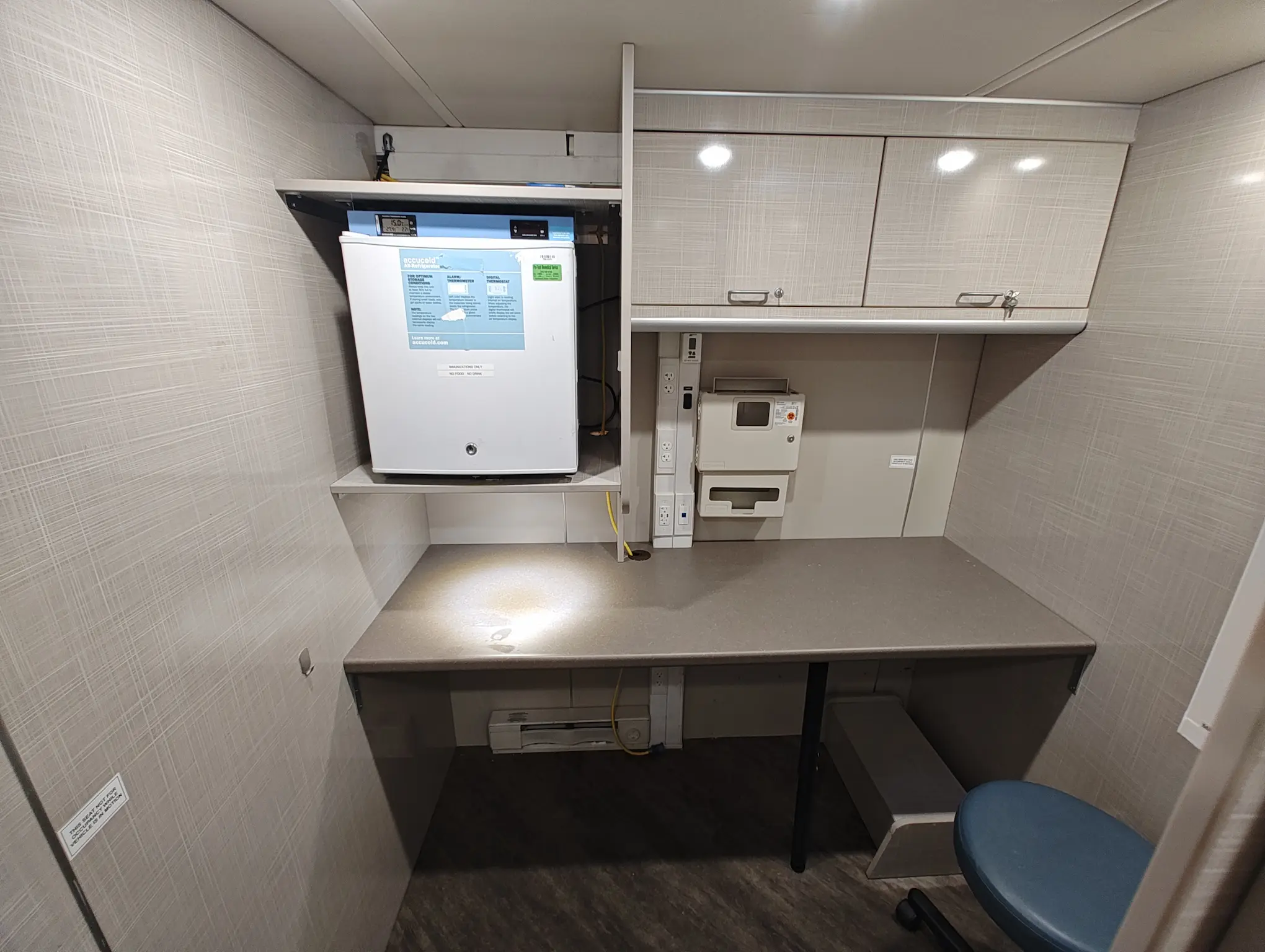 Interior of a 2018 Farber Mobile Medical Clinic
