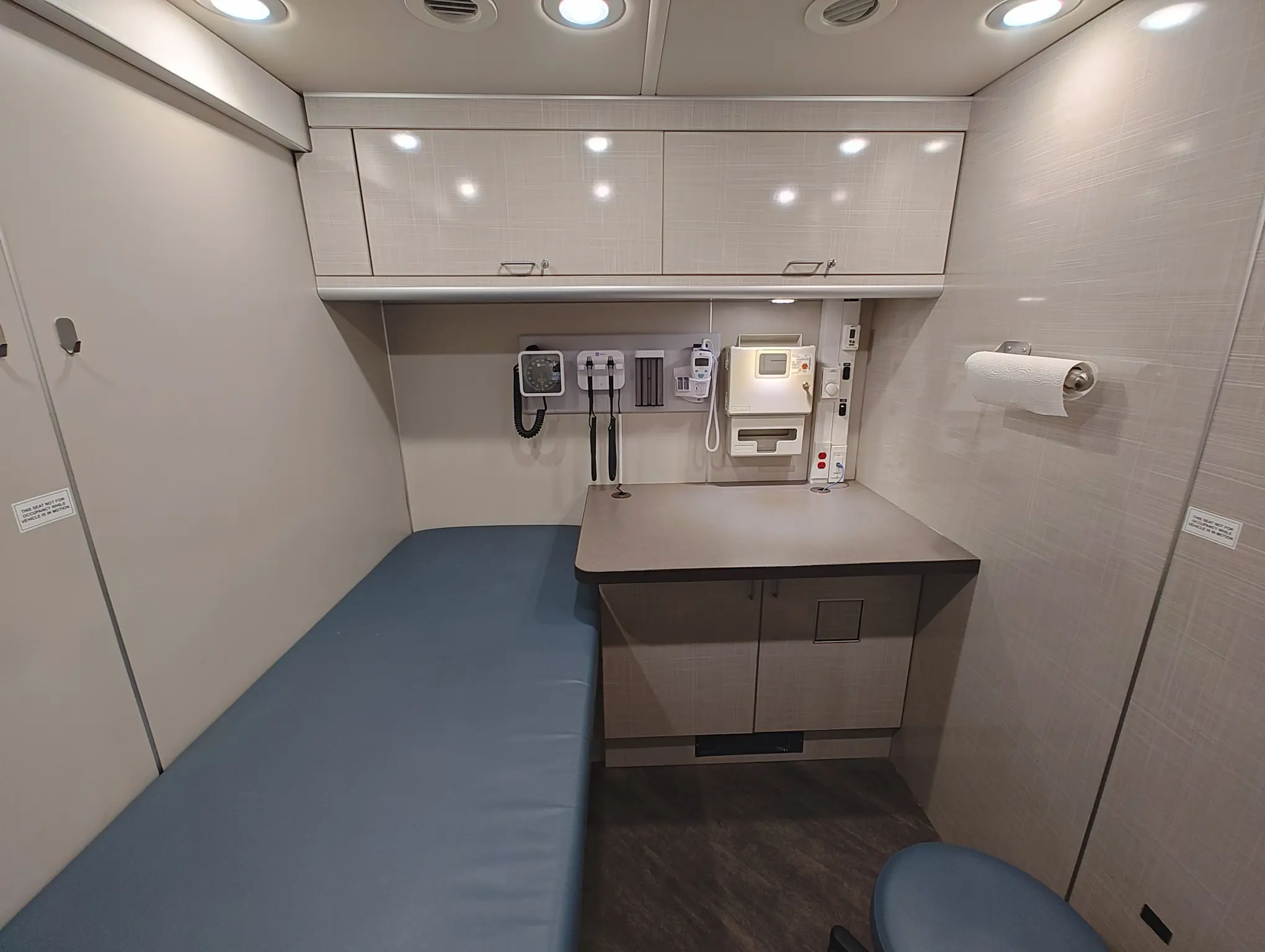 Interior of a 2018 Farber Mobile Medical Clinic