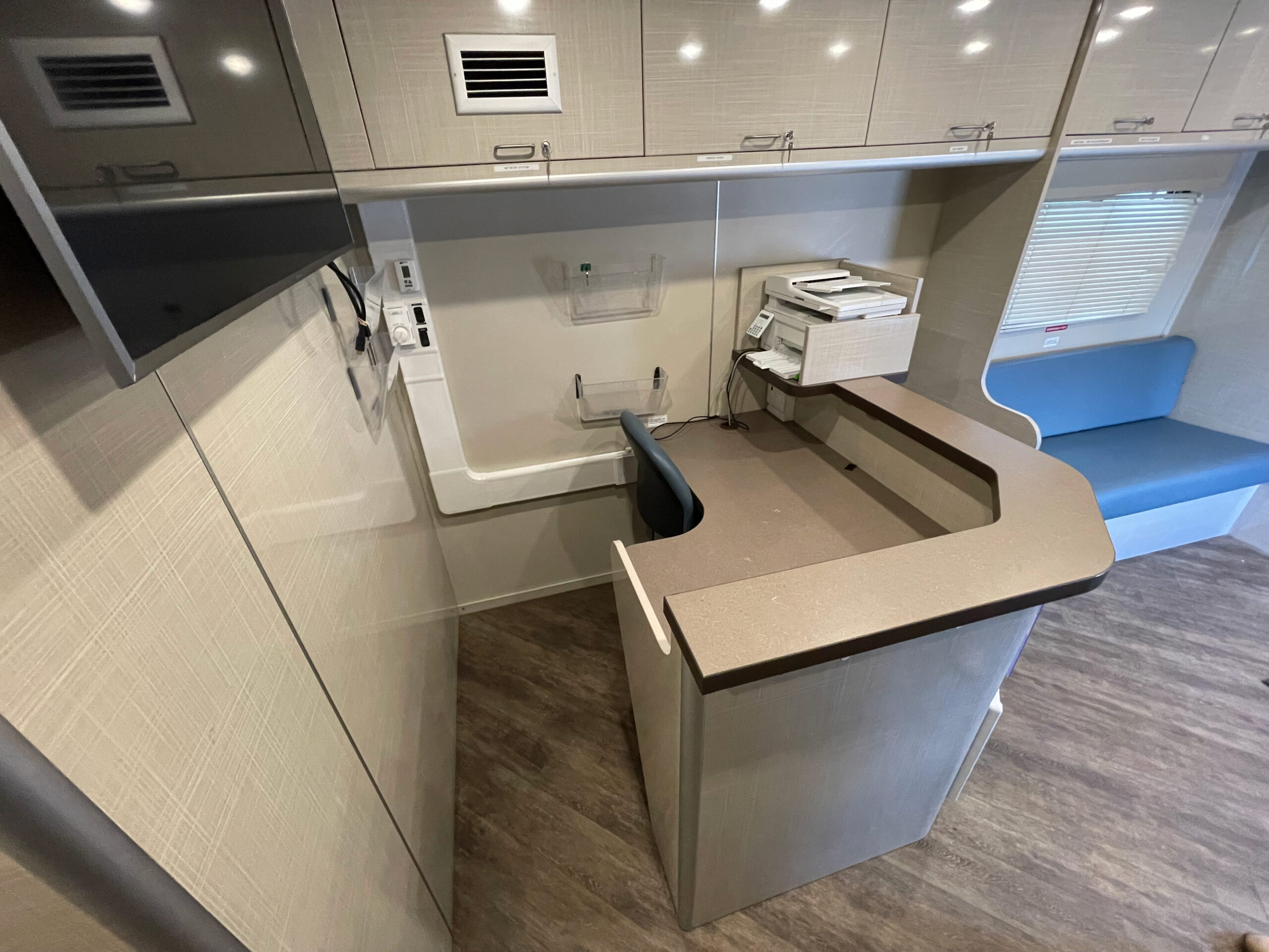 Interior of a 2018 Farber Mobile Medical Clinic