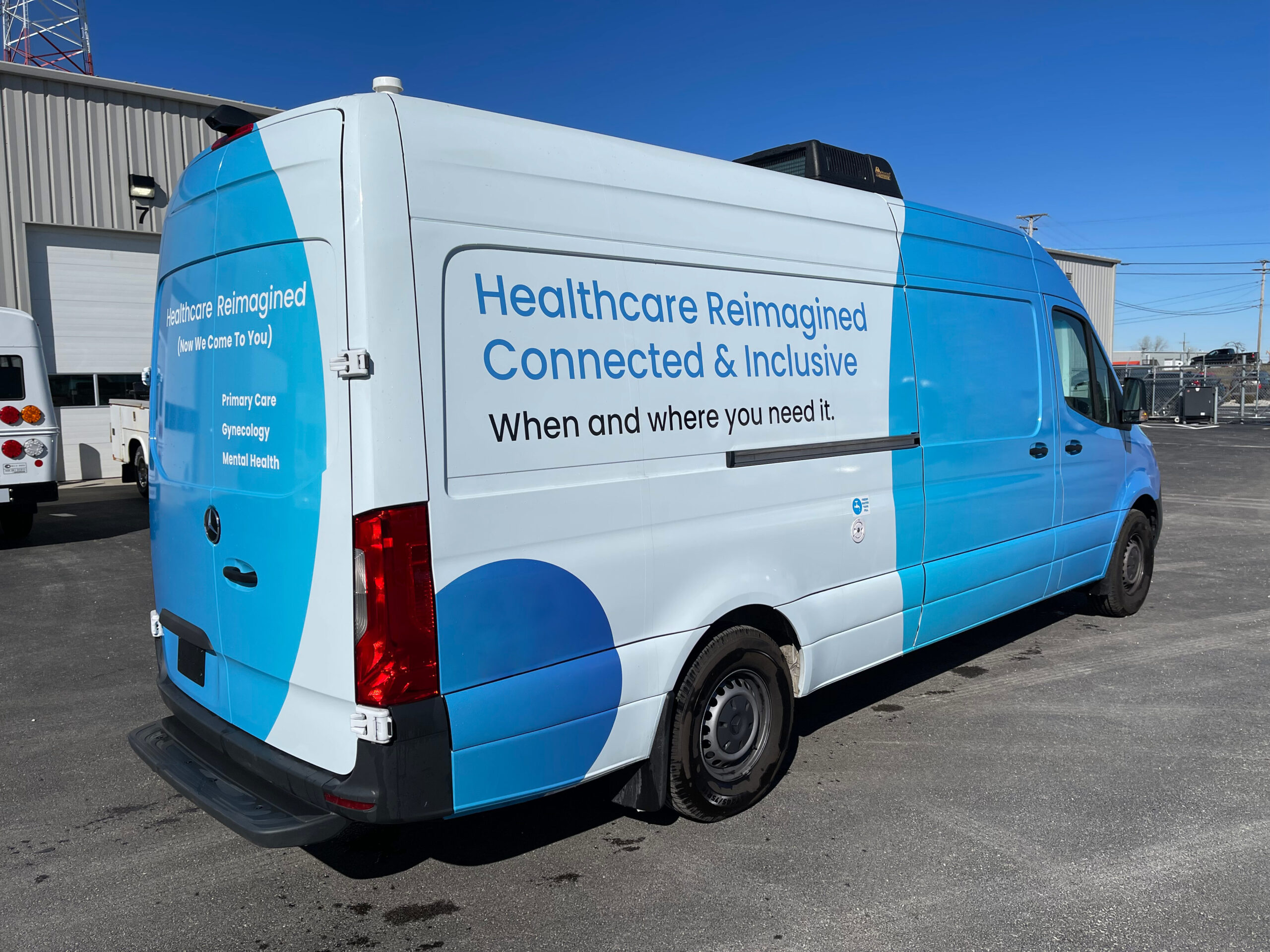 Exterior of a used 2022 mobile medical clinic for sale