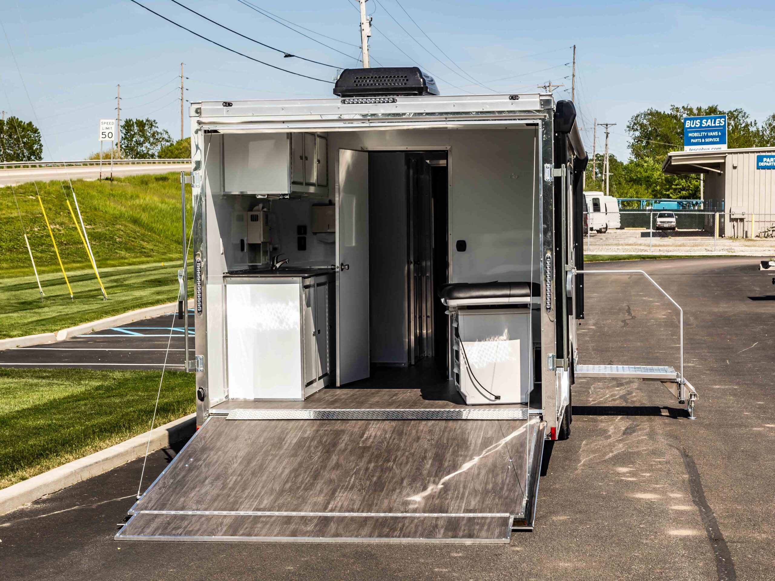 29ft three room ada mobile medical trailer