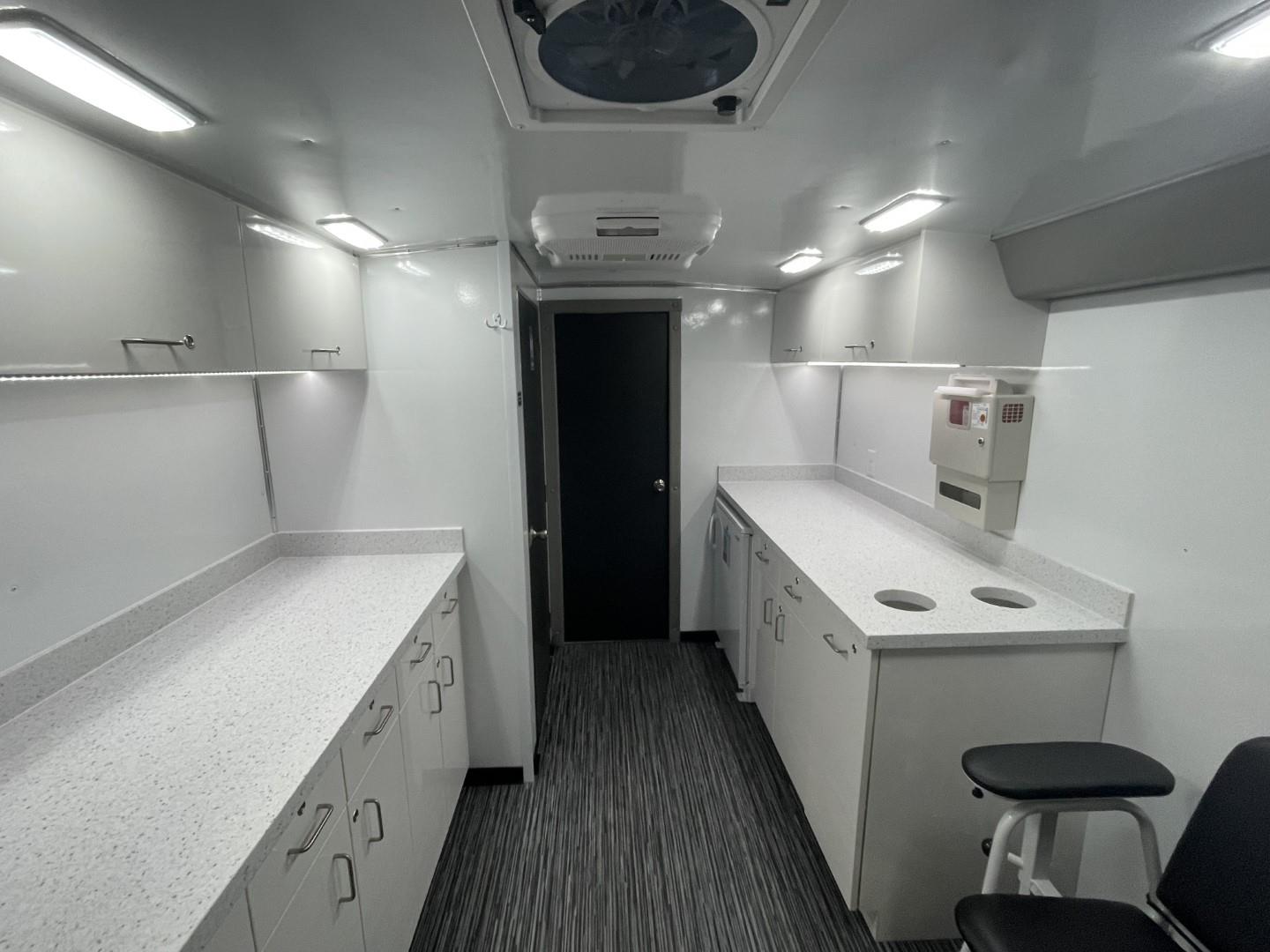 Interior of a new 2022 Mobile Medical Clinic