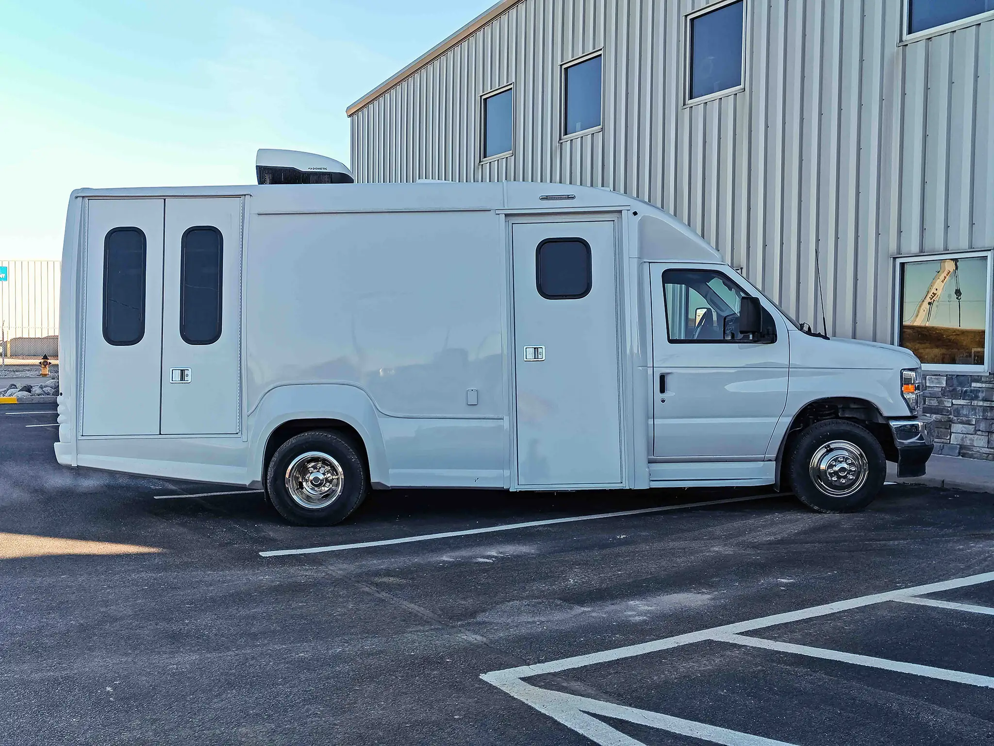 The outside of a One Room Mobile Medical Clinic ADA, Group B-2