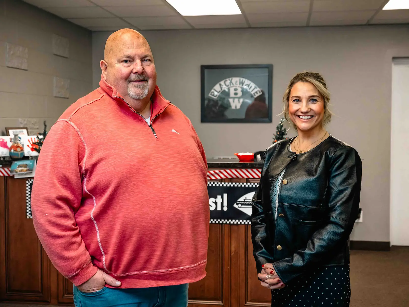 Clark Gross and Jenn Schact of Black & White Transportation