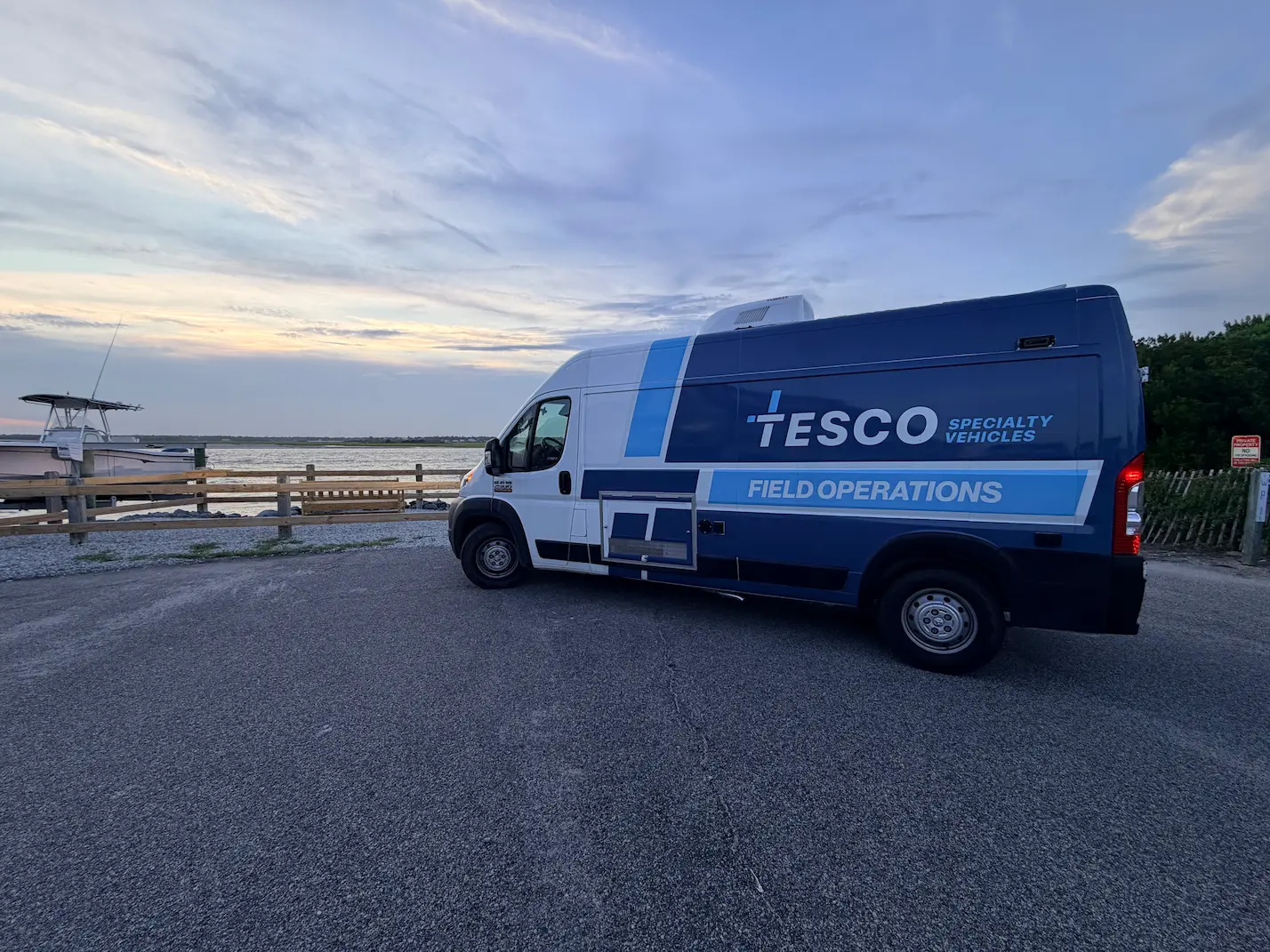 tesco-field-operations-ac-maintenance TESCO Specialty Vehicles Field Operations van parked at TSV headquarters