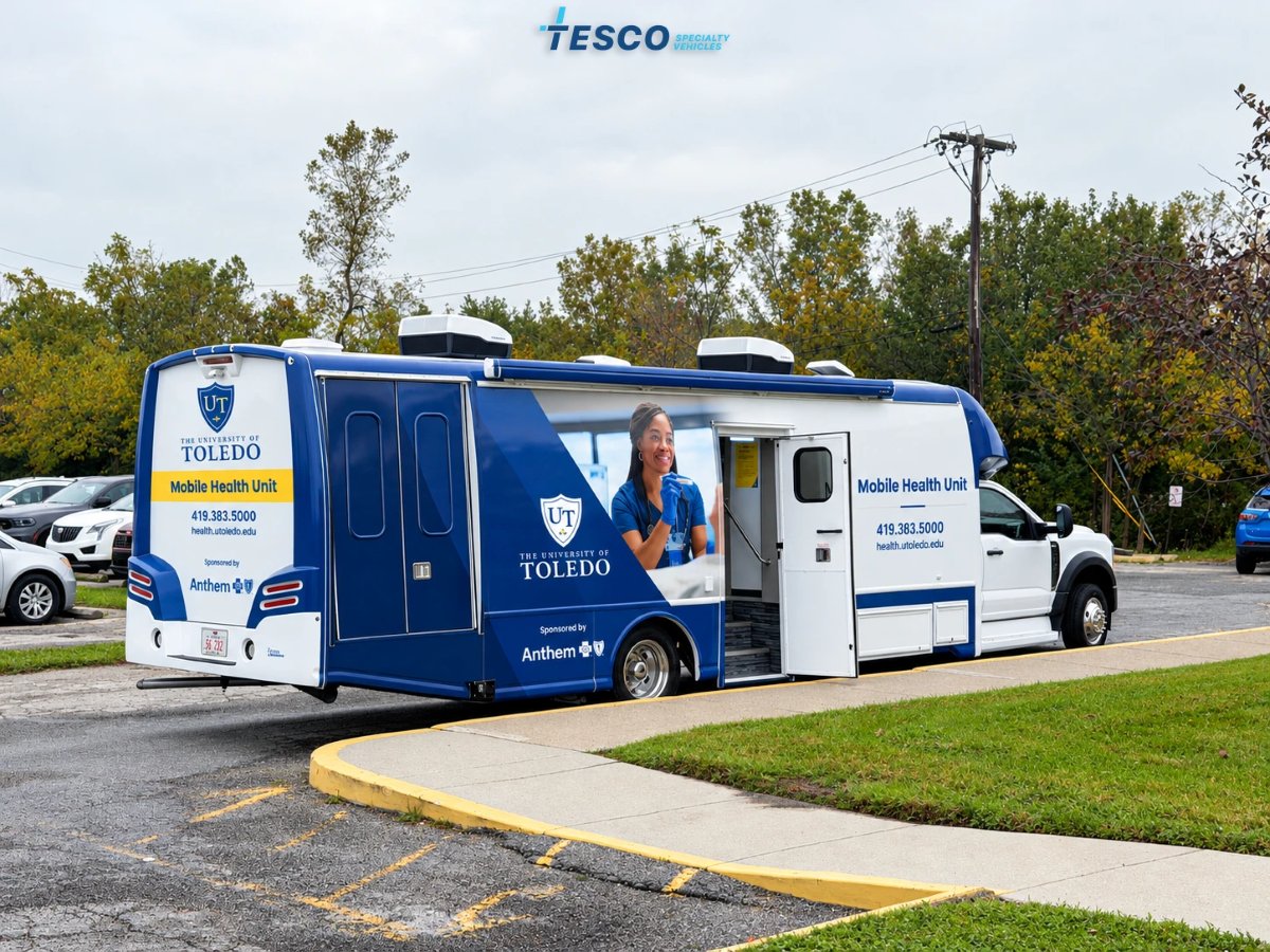 utoledo-mobile-health-unit The University of Toledo Mobile Health Unit, a custom 37-foot mobile clinic built by TESCO Specialty Vehicles