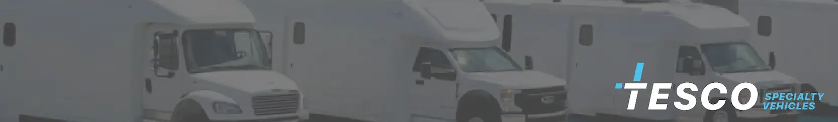 Fleet of specialty vehicles including mobile medical clinics, dental units, and healthcare outreach vans