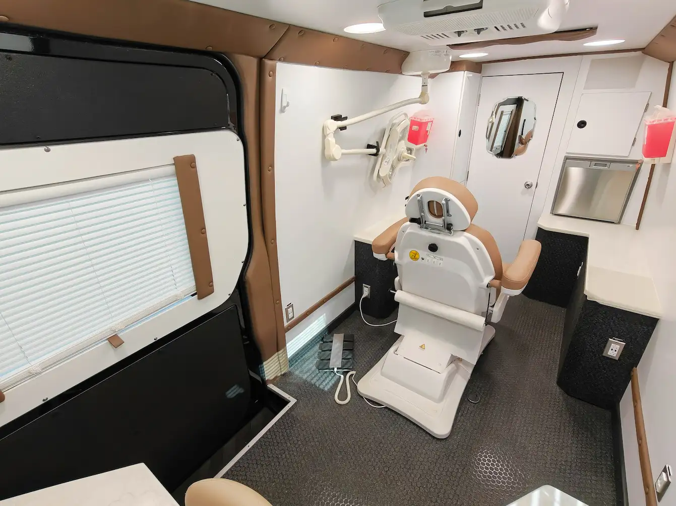 Dental operatory of a 2020 Mercedes Sprinter Mobile Clinic for sale