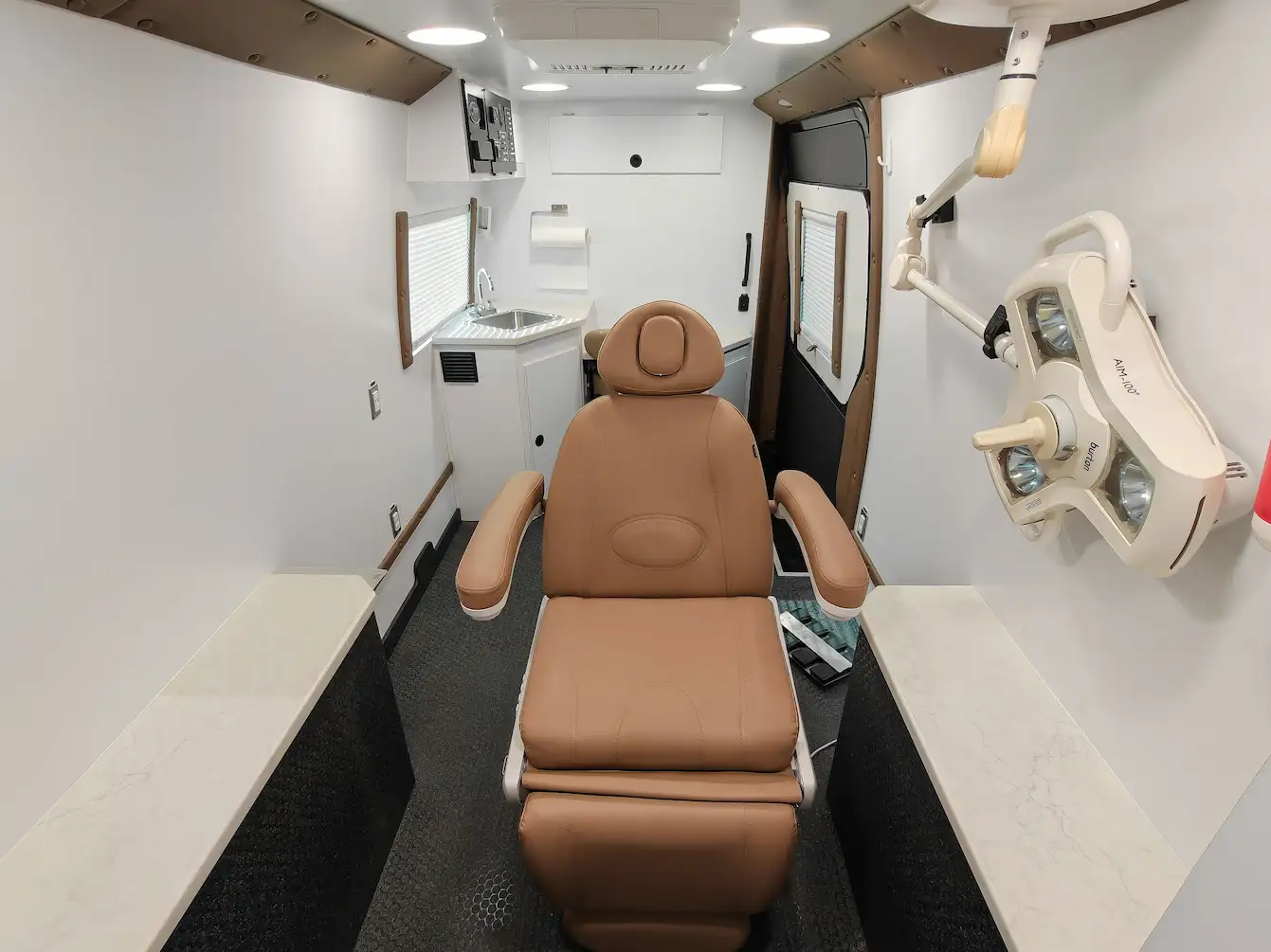 Dental operatory of a 2020 Mercedes Sprinter Mobile Clinic for sale