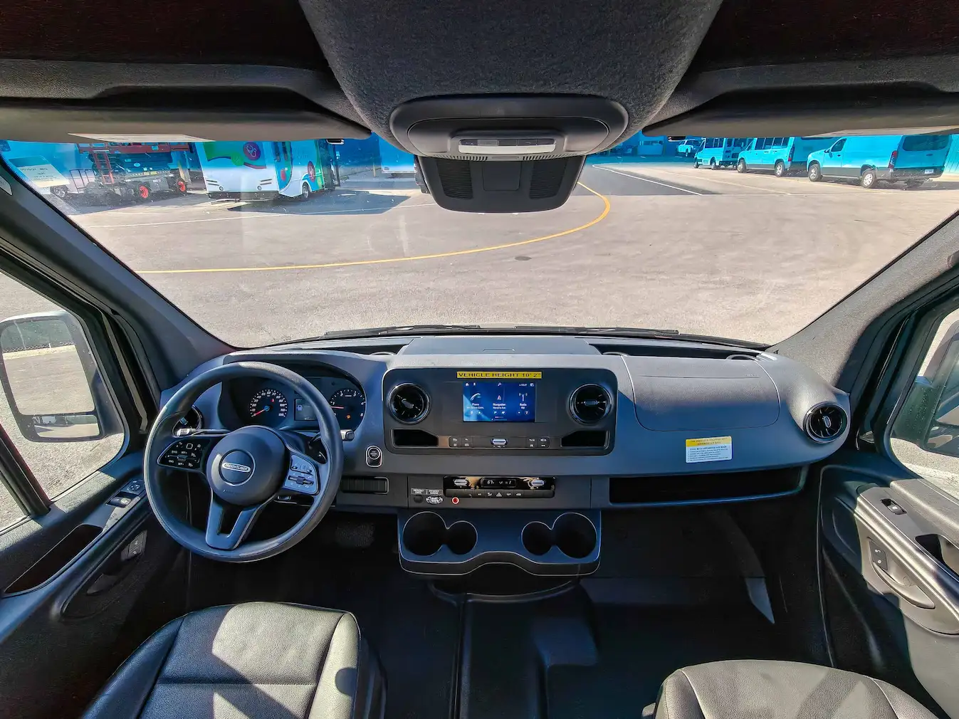 Driver cab of a 2020 Mercedes Sprinter Mobile Clinic for sale