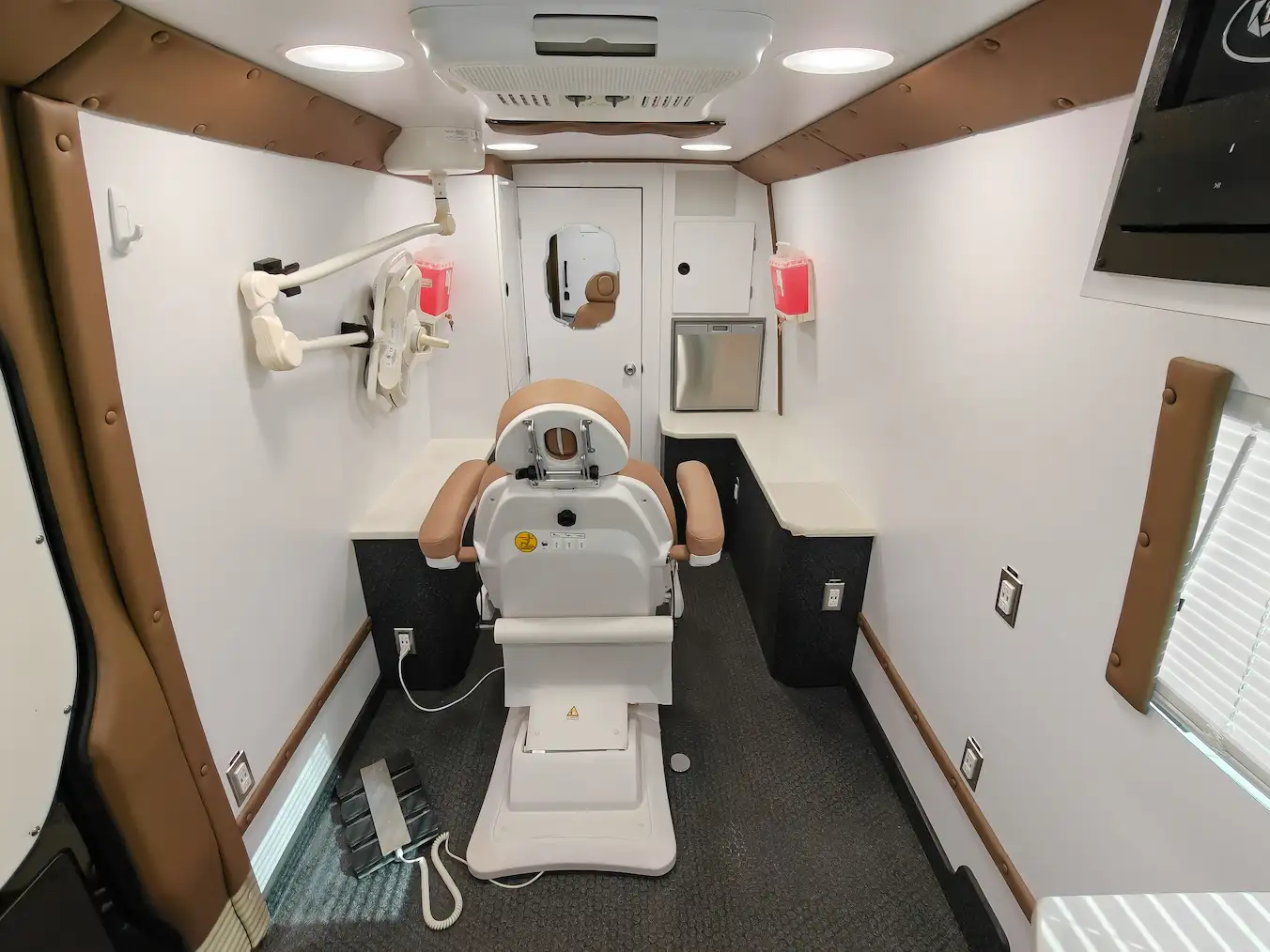 Dental operatory of a 2020 Mercedes Sprinter Mobile Clinic for sale