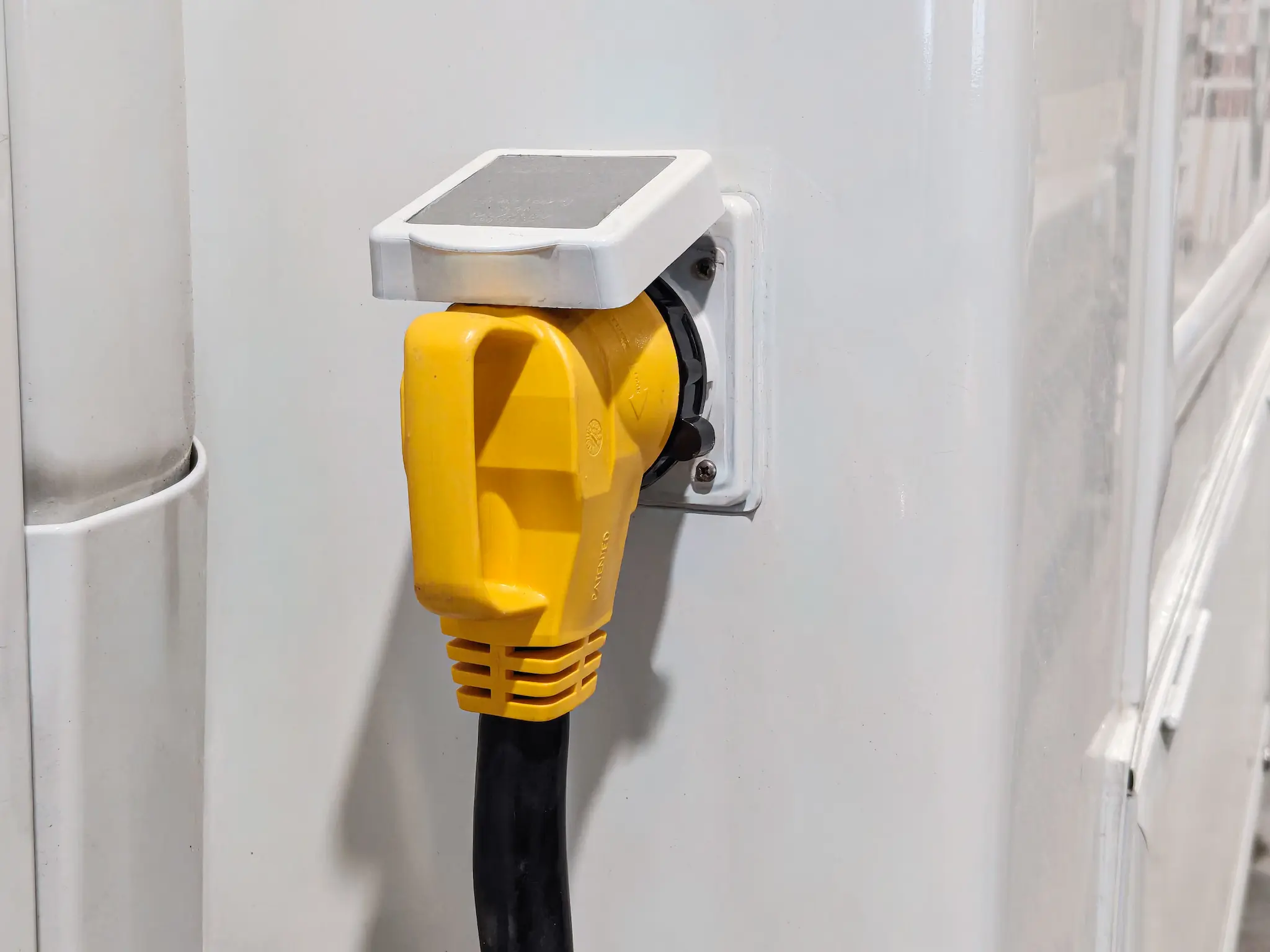 Image Showing the Shore Power Charge Inlet of a Three Room Clinic with Blood Draw Chair ADA Double Entry, Group H