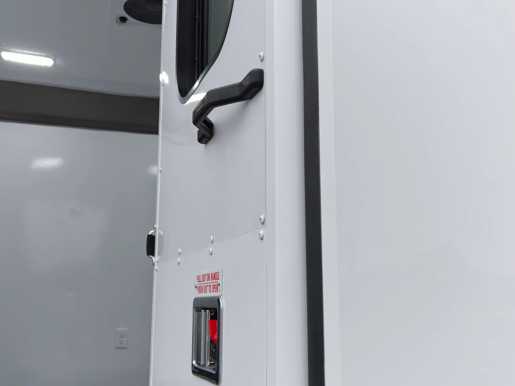 Door of an Exam Room and Blood Draw Station Mobile Health Vehicle, Group C